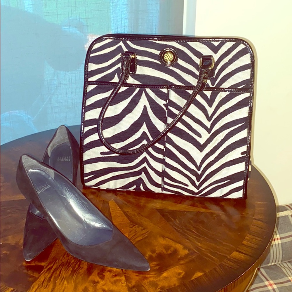 Zebra stripe tote bag